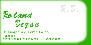 roland dezse business card